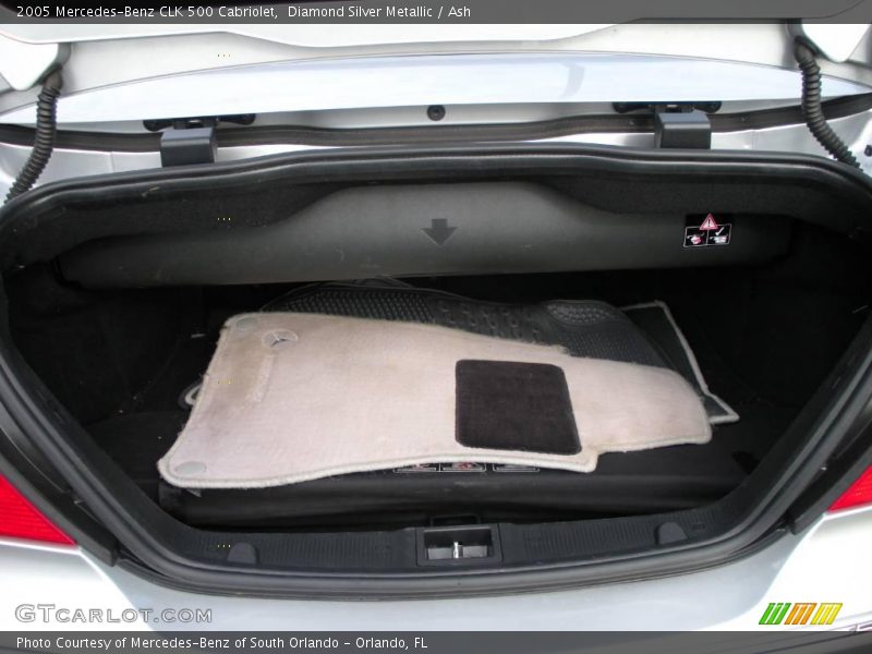 Diamond Silver Metallic / Ash 2005 Mercedes-Benz CLK 500 Cabriolet