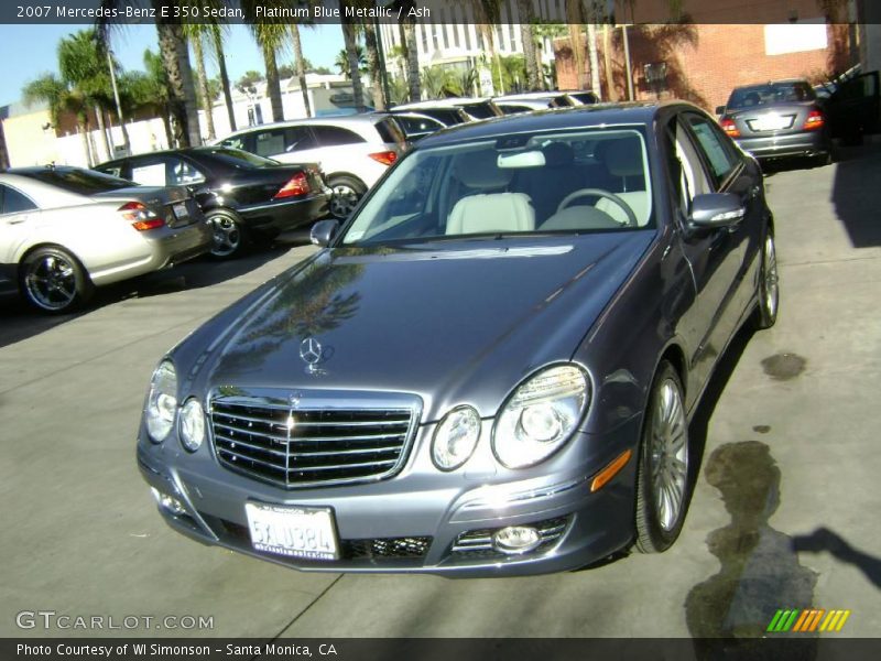 Platinum Blue Metallic / Ash 2007 Mercedes-Benz E 350 Sedan