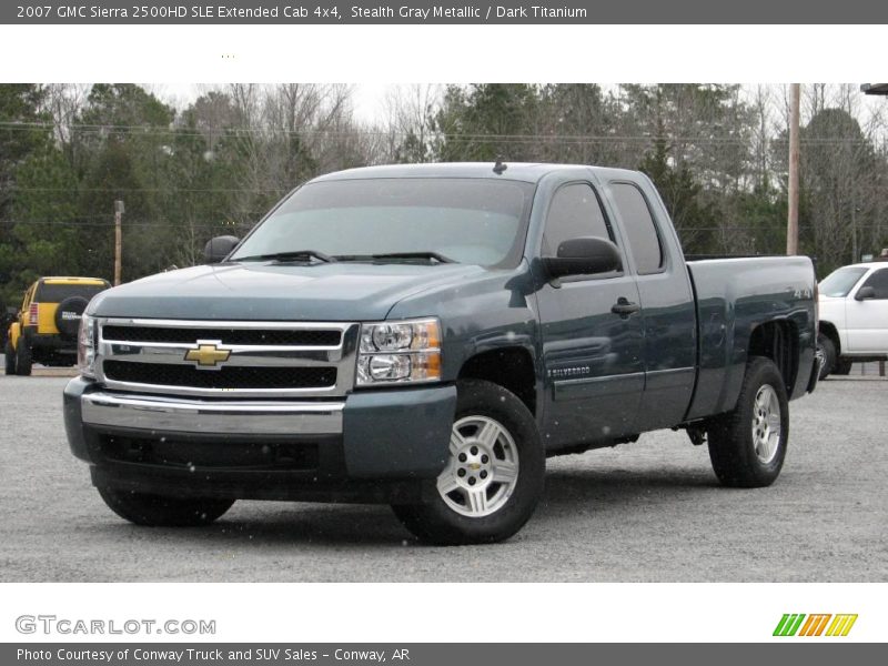 Stealth Gray Metallic / Dark Titanium 2007 GMC Sierra 2500HD SLE Extended Cab 4x4