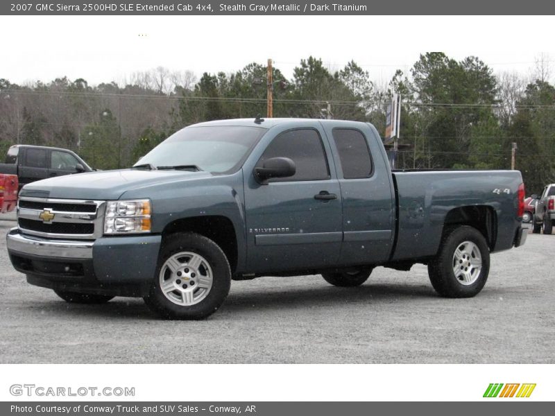 Stealth Gray Metallic / Dark Titanium 2007 GMC Sierra 2500HD SLE Extended Cab 4x4