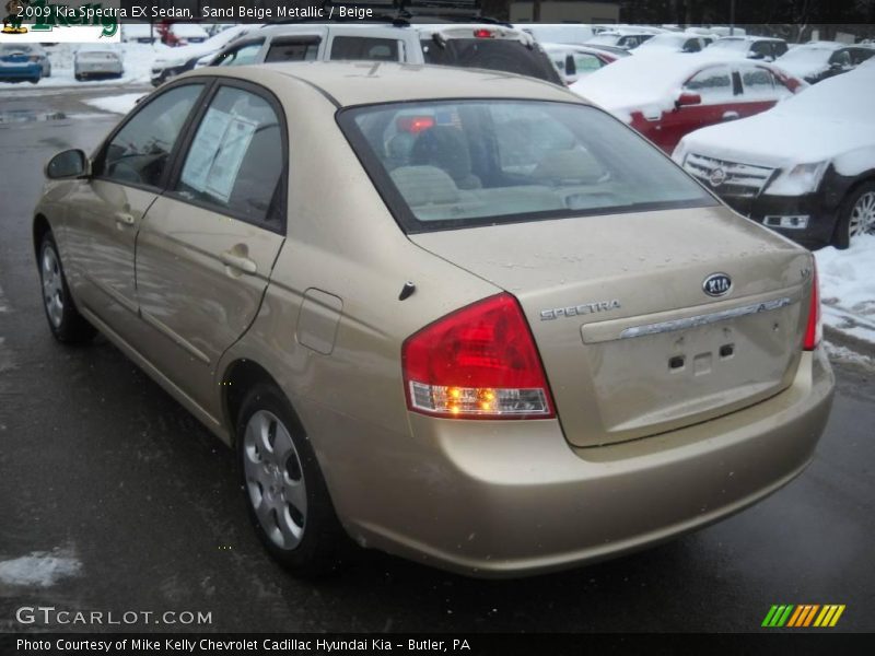 Sand Beige Metallic / Beige 2009 Kia Spectra EX Sedan