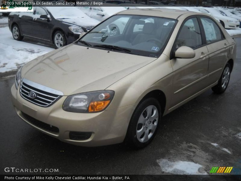 Sand Beige Metallic / Beige 2009 Kia Spectra EX Sedan