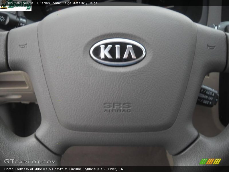 Sand Beige Metallic / Beige 2009 Kia Spectra EX Sedan