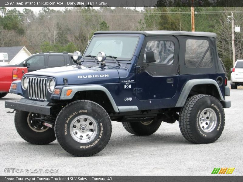 Dark Blue Pearl / Gray 1997 Jeep Wrangler Rubicon 4x4