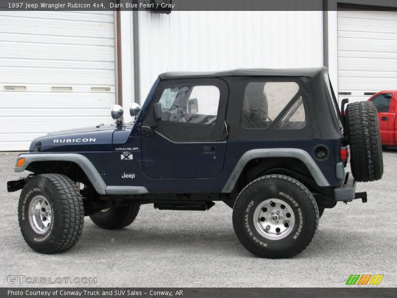 Dark Blue Pearl / Gray 1997 Jeep Wrangler Rubicon 4x4