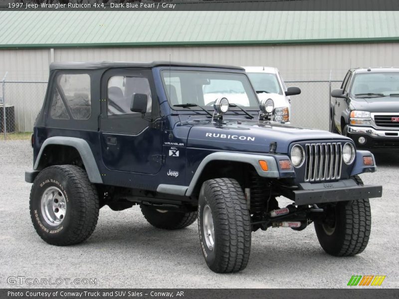 Dark Blue Pearl / Gray 1997 Jeep Wrangler Rubicon 4x4