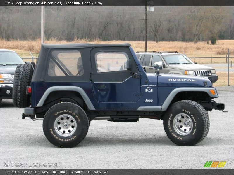 Dark Blue Pearl / Gray 1997 Jeep Wrangler Rubicon 4x4