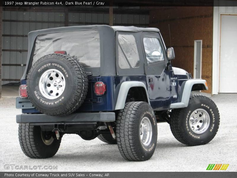 Dark Blue Pearl / Gray 1997 Jeep Wrangler Rubicon 4x4