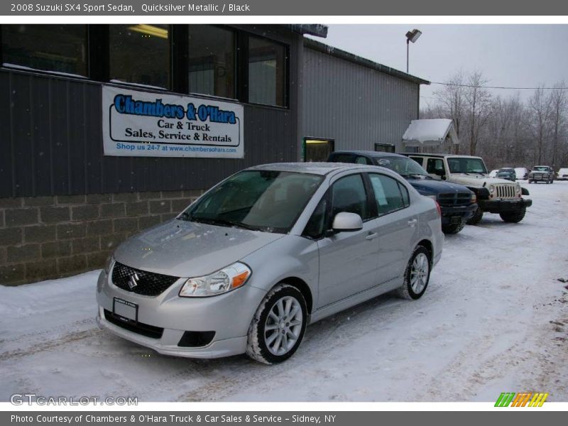 Quicksilver Metallic / Black 2008 Suzuki SX4 Sport Sedan