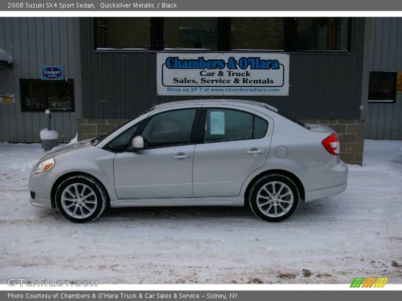 Quicksilver Metallic / Black 2008 Suzuki SX4 Sport Sedan
