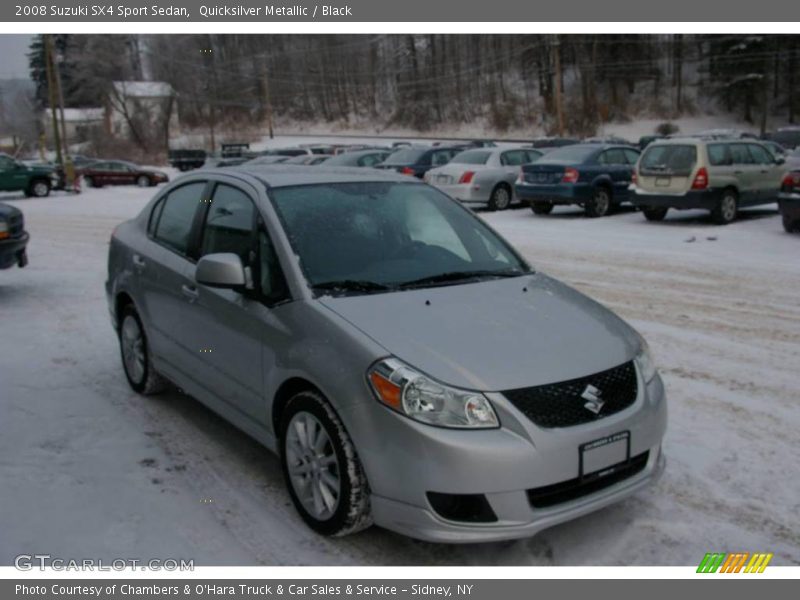 Quicksilver Metallic / Black 2008 Suzuki SX4 Sport Sedan