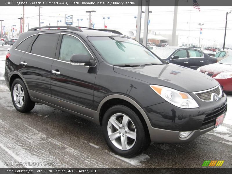 Black Diamond Metallic / Black/Saddle 2008 Hyundai Veracruz Limited AWD