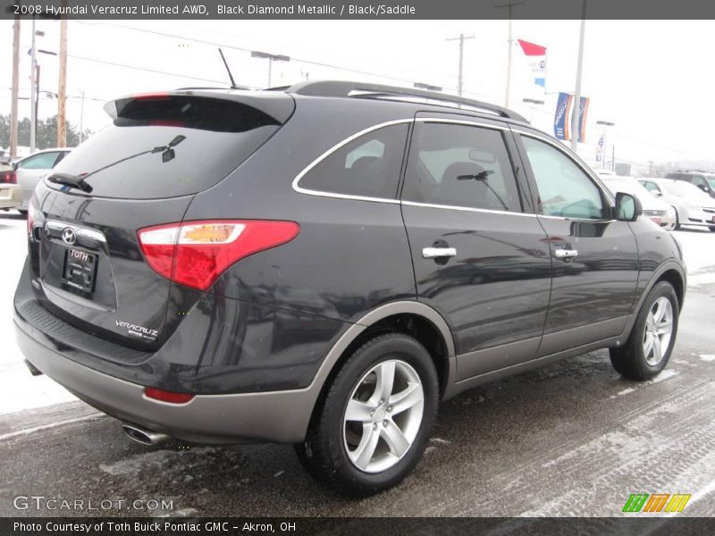 Black Diamond Metallic / Black/Saddle 2008 Hyundai Veracruz Limited AWD