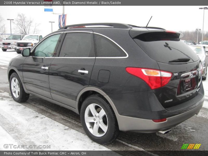Black Diamond Metallic / Black/Saddle 2008 Hyundai Veracruz Limited AWD