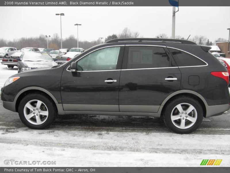 Black Diamond Metallic / Black/Saddle 2008 Hyundai Veracruz Limited AWD