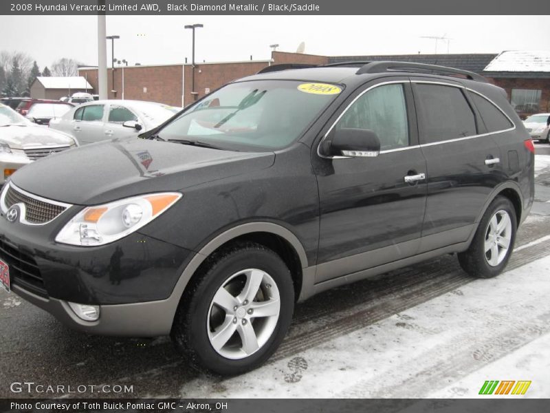Black Diamond Metallic / Black/Saddle 2008 Hyundai Veracruz Limited AWD