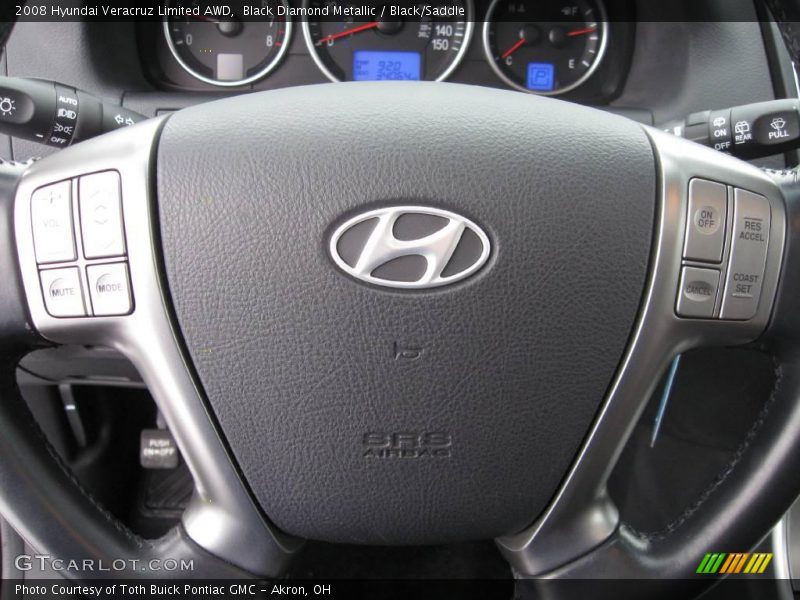 Black Diamond Metallic / Black/Saddle 2008 Hyundai Veracruz Limited AWD