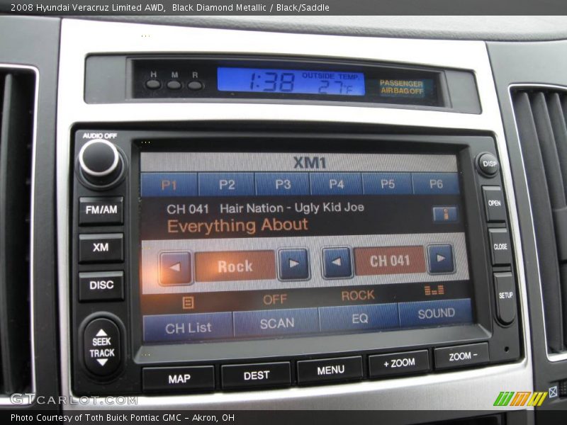 Black Diamond Metallic / Black/Saddle 2008 Hyundai Veracruz Limited AWD