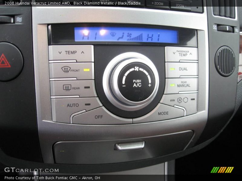 Black Diamond Metallic / Black/Saddle 2008 Hyundai Veracruz Limited AWD