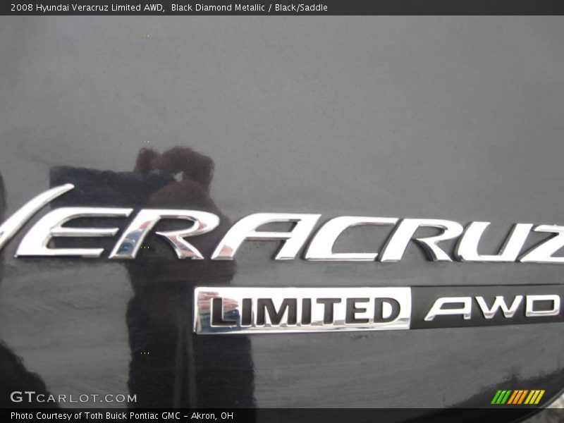 Black Diamond Metallic / Black/Saddle 2008 Hyundai Veracruz Limited AWD