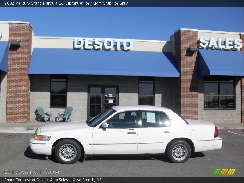 Vibrant White / Light Graphite Grey 2002 Mercury Grand Marquis LS