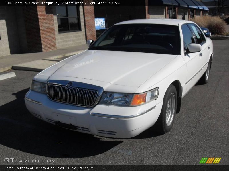 Vibrant White / Light Graphite Grey 2002 Mercury Grand Marquis LS