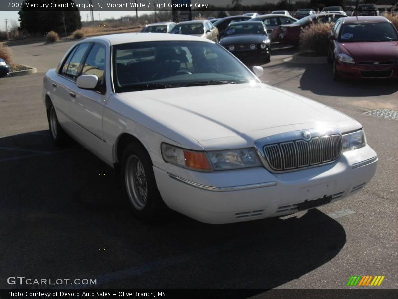 Vibrant White / Light Graphite Grey 2002 Mercury Grand Marquis LS