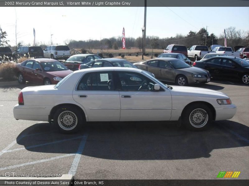 Vibrant White / Light Graphite Grey 2002 Mercury Grand Marquis LS
