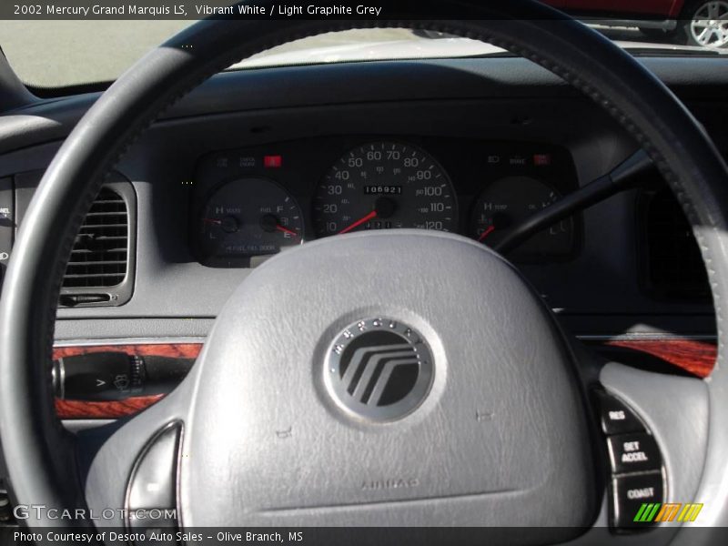 Vibrant White / Light Graphite Grey 2002 Mercury Grand Marquis LS
