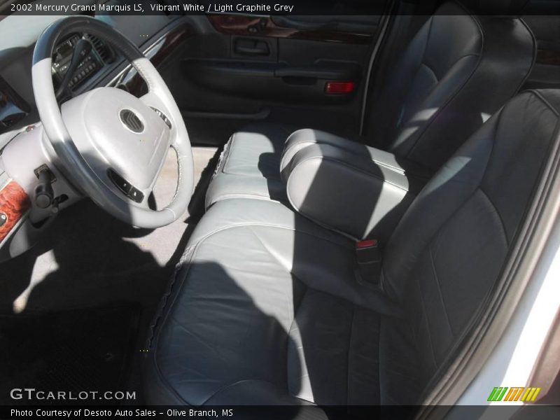 Vibrant White / Light Graphite Grey 2002 Mercury Grand Marquis LS
