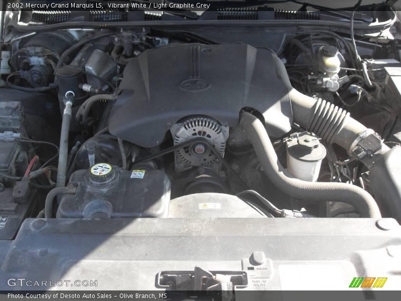Vibrant White / Light Graphite Grey 2002 Mercury Grand Marquis LS