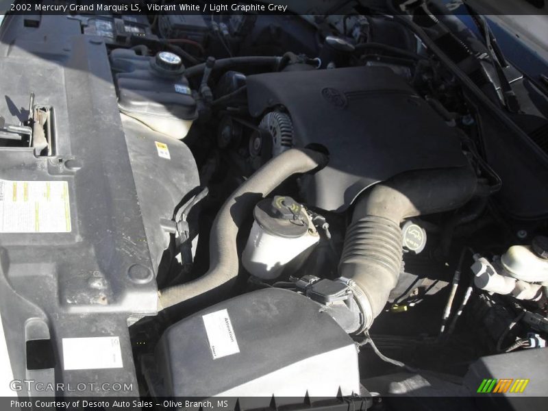 Vibrant White / Light Graphite Grey 2002 Mercury Grand Marquis LS