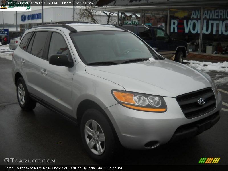 Bright Silver / Gray 2009 Hyundai Santa Fe GLS 4WD