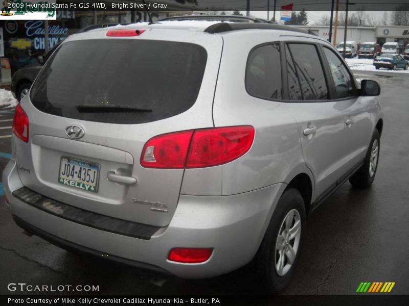 Bright Silver / Gray 2009 Hyundai Santa Fe GLS 4WD