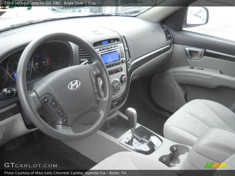 Bright Silver / Gray 2009 Hyundai Santa Fe GLS 4WD