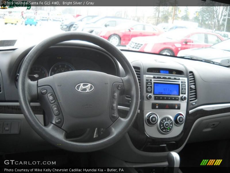 Bright Silver / Gray 2009 Hyundai Santa Fe GLS 4WD