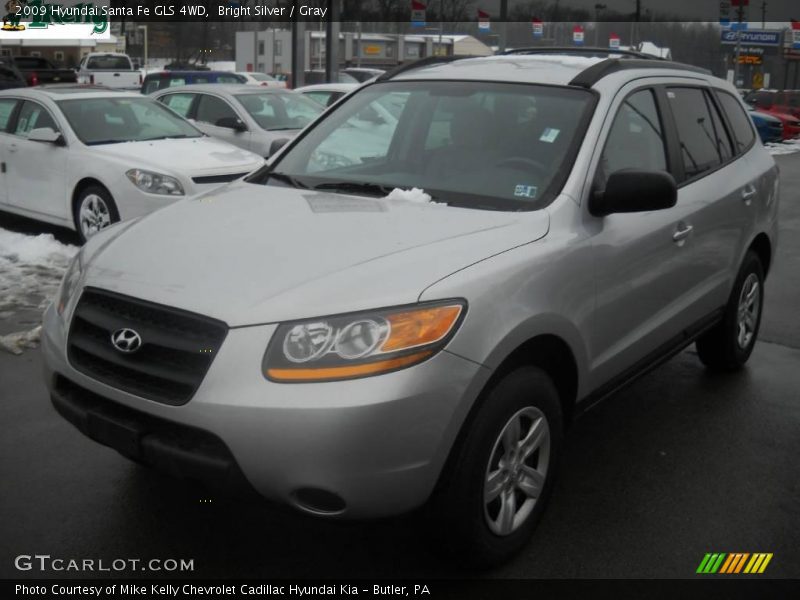 Bright Silver / Gray 2009 Hyundai Santa Fe GLS 4WD