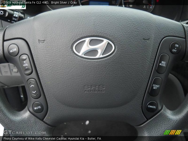 Bright Silver / Gray 2009 Hyundai Santa Fe GLS 4WD