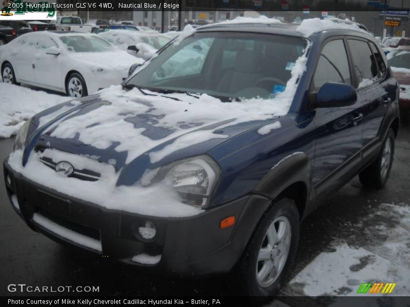 Nautical Blue / Beige 2005 Hyundai Tucson GLS V6 4WD