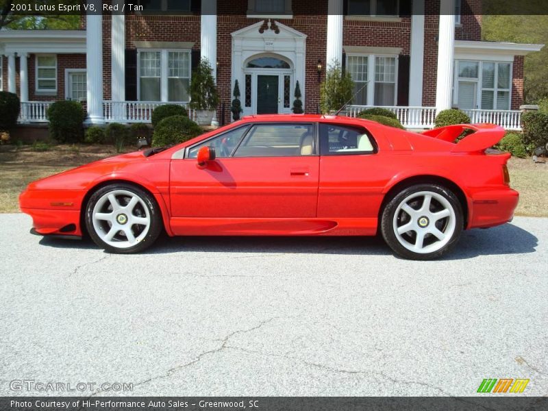 Red / Tan 2001 Lotus Esprit V8