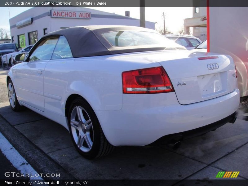 Ibis White / Beige 2007 Audi A4 2.0T quattro Cabriolet