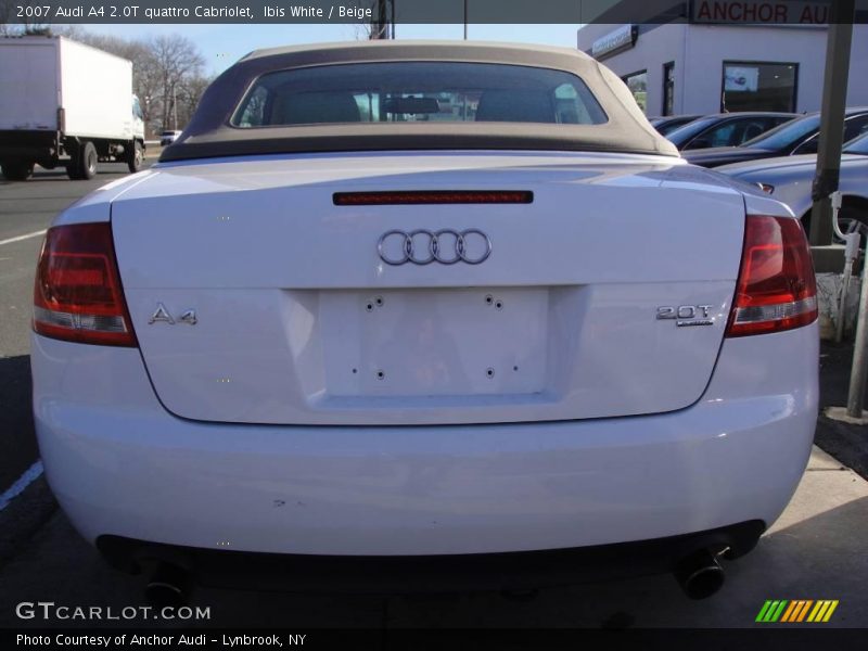 Ibis White / Beige 2007 Audi A4 2.0T quattro Cabriolet