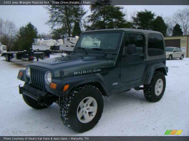 Shale Green Metallic / Khaki 2003 Jeep Wrangler Rubicon 4x4
