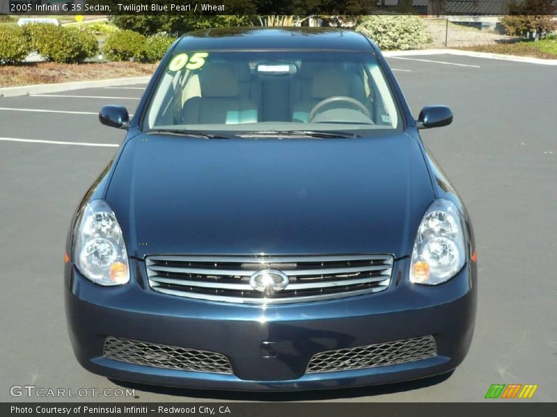 Twilight Blue Pearl / Wheat 2005 Infiniti G 35 Sedan