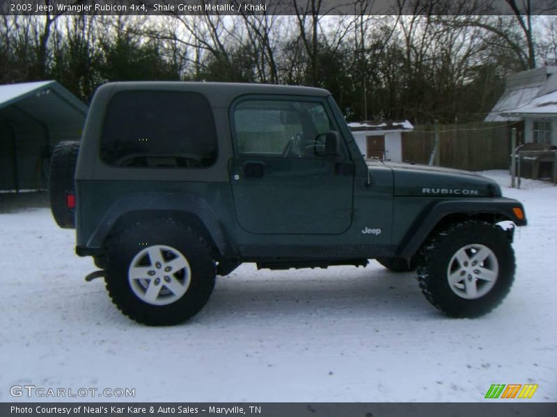 Shale Green Metallic / Khaki 2003 Jeep Wrangler Rubicon 4x4