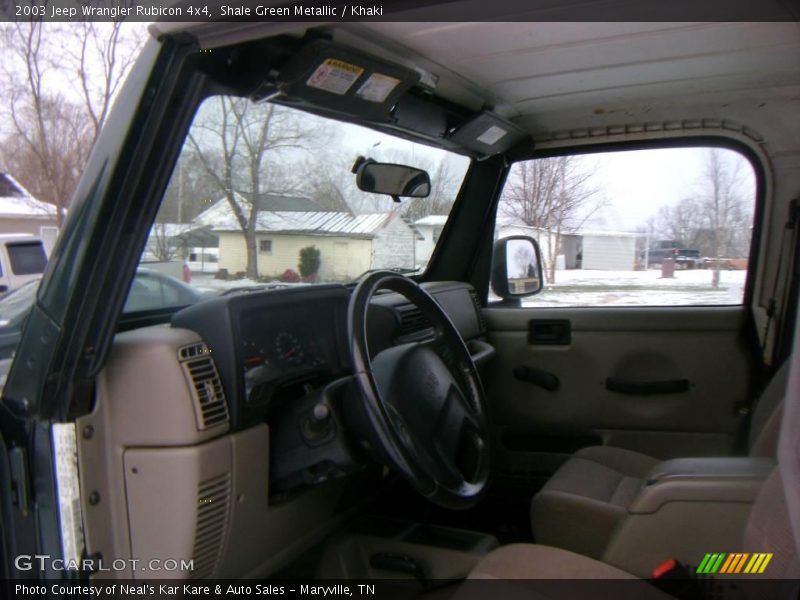Shale Green Metallic / Khaki 2003 Jeep Wrangler Rubicon 4x4