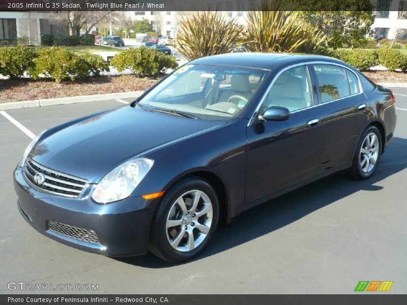 Twilight Blue Pearl / Wheat 2005 Infiniti G 35 Sedan