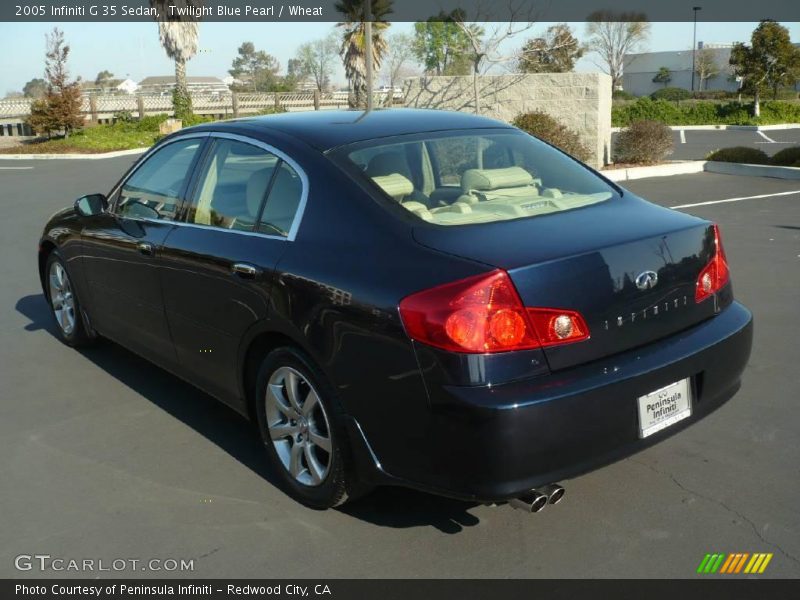 Twilight Blue Pearl / Wheat 2005 Infiniti G 35 Sedan