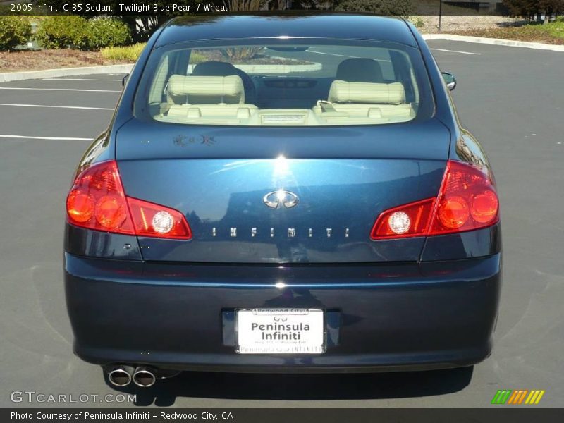 Twilight Blue Pearl / Wheat 2005 Infiniti G 35 Sedan