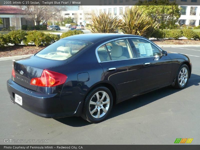 Twilight Blue Pearl / Wheat 2005 Infiniti G 35 Sedan